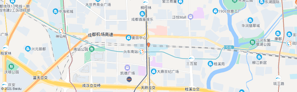 成都中和大道一段南_公交站地图_成都公交_妙搜公交查询2024