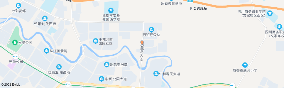 成都凤凰北大街_公交站地图_成都公交_妙搜公交查询2024