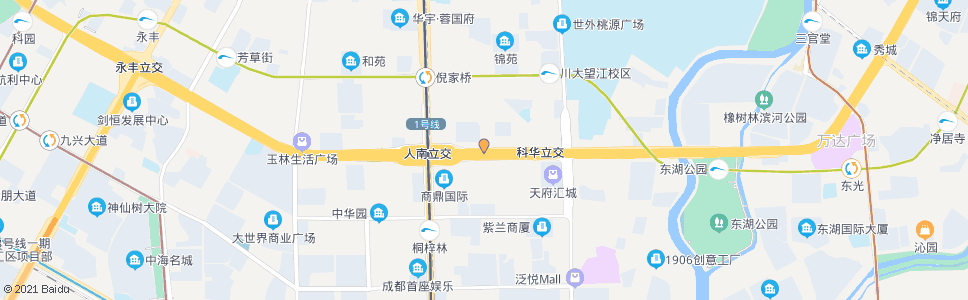 成都人南立交东站_公交站地图_成都公交_妙搜公交查询2024