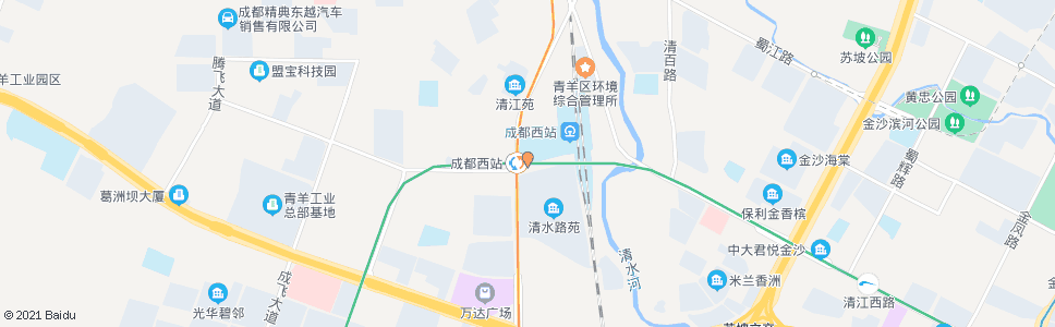 成都中和1线西_公交站地图_成都公交_妙搜公交查询2024