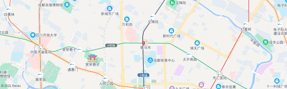 成都骡马市站_公交站地图_成都公交_妙搜公交查询2024