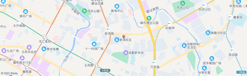 成都新鸿南路_公交站地图_成都公交_妙搜公交查询2024