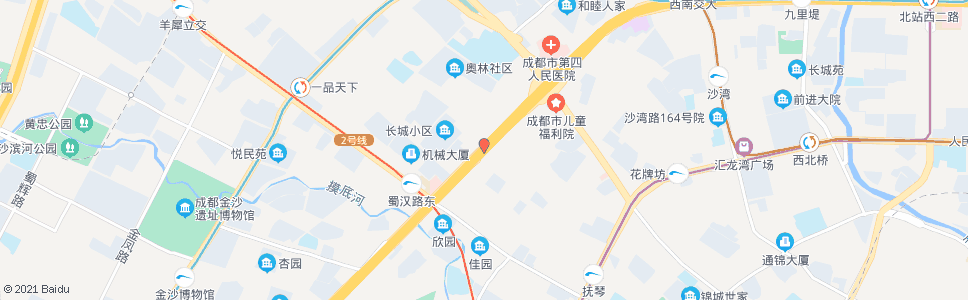 成都蜀汉路口北_公交站地图_成都公交_妙搜公交查询2024