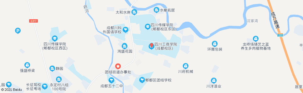 成都工商学院西区分院_公交站地图_成都公交_妙搜公交查询2024