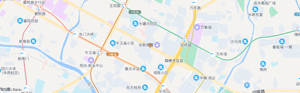 成都双桥子_公交站地图_成都公交_妙搜公交查询2024