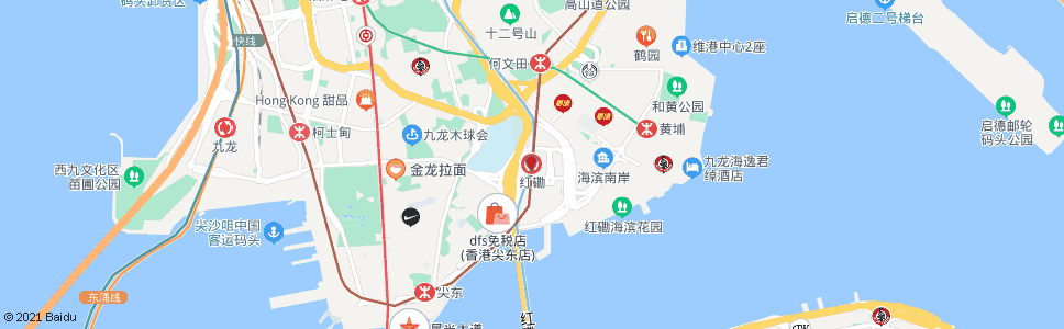 香港紅磡(北)碼頭_巴士站地圖_香港巴士_妙搜巴士搜尋2024
