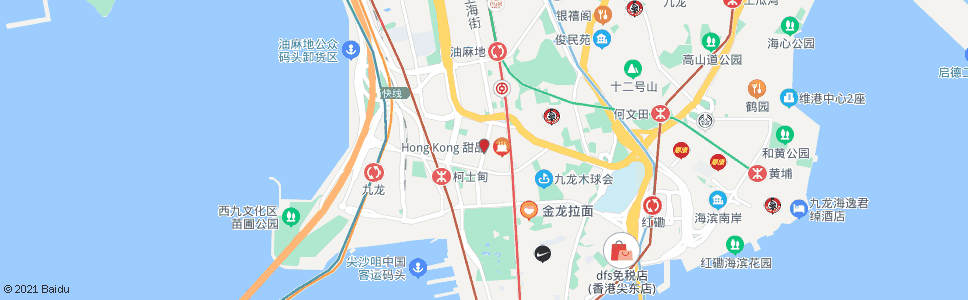 香港上海街(石龍街)_巴士站地圖_香港巴士_妙搜巴士搜尋2024