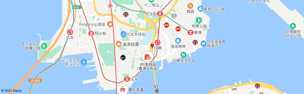 香港海底隧道收費廣場_巴士站地圖_香港巴士_妙搜巴士搜尋2024