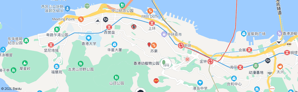 香港堅拿道天橋_巴士站地圖_香港巴士_妙搜巴士搜尋2024
