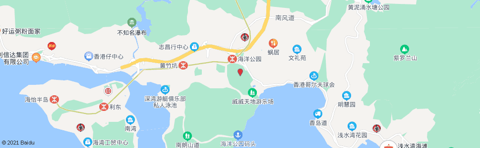 香港海洋公園道_巴士站地圖_香港巴士_妙搜巴士搜尋2024