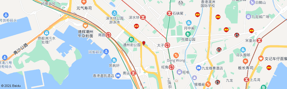 香港旺角鐵路站a2出口(與砵蘭街交界)_巴士站地圖_香港巴士_妙搜巴士搜尋2024