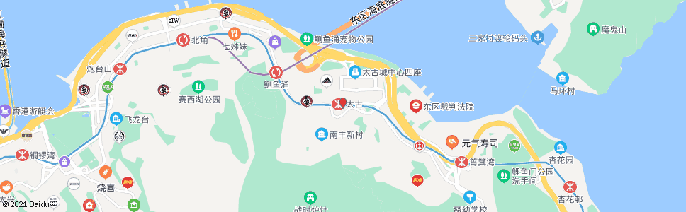 香港康怡廣場(北)_巴士站地圖_香港巴士_妙搜巴士搜尋2024