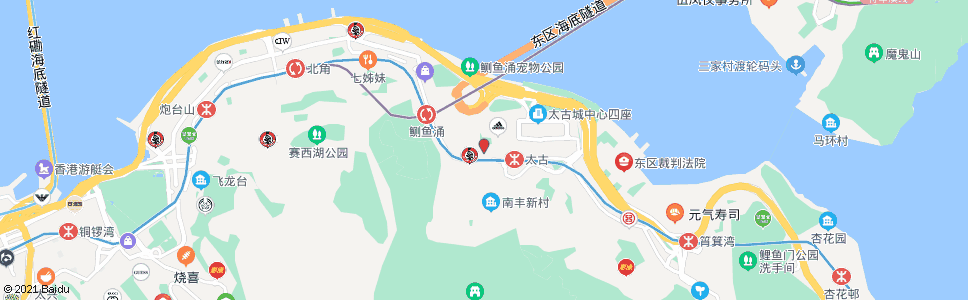香港太古站吉之島船塢里_巴士站地圖_香港巴士_妙搜巴士搜尋2024