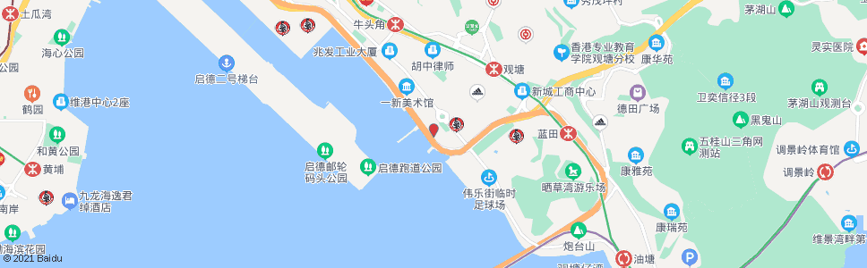 香港大欖隧道(落客站)_巴士站地圖_香港巴士_妙搜巴士搜尋2024