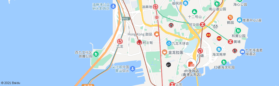 香港柯士甸(B2出口)_巴士站地圖_香港巴士_妙搜巴士搜尋2024