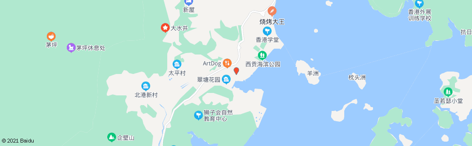 香港西貢公路(白沙灣)_巴士站地圖_香港巴士_妙搜巴士搜尋2024