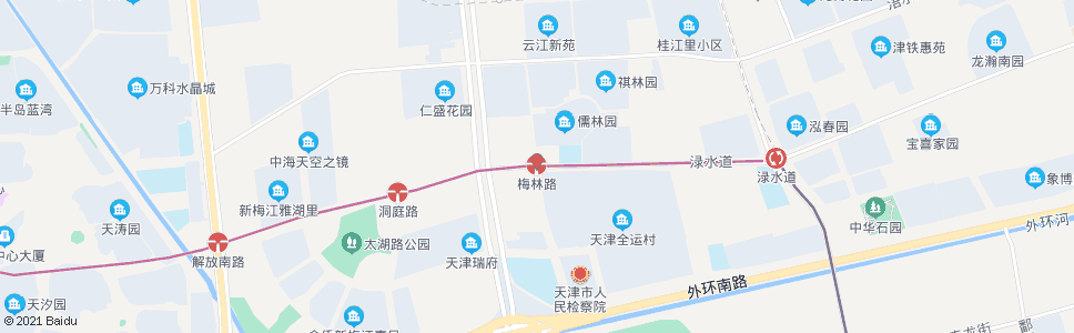 天津梅林路_公交站地图_天津公交_妙搜公交查询2024
