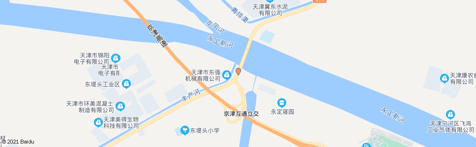 天津东堤头大桥(华北桥)_公交站地图_天津公交_妙搜公交查询2024