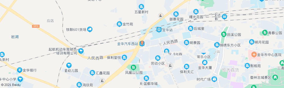 金华何店西_公交站地图_金华公交_妙搜公交查询2024