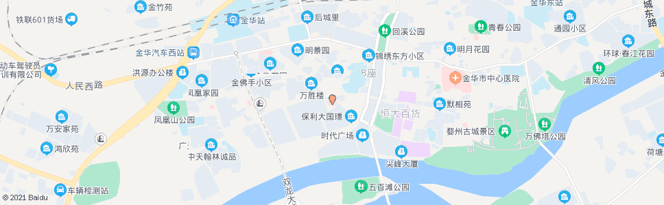 金华第五医院_公交站地图_金华公交_妙搜公交查询2024
