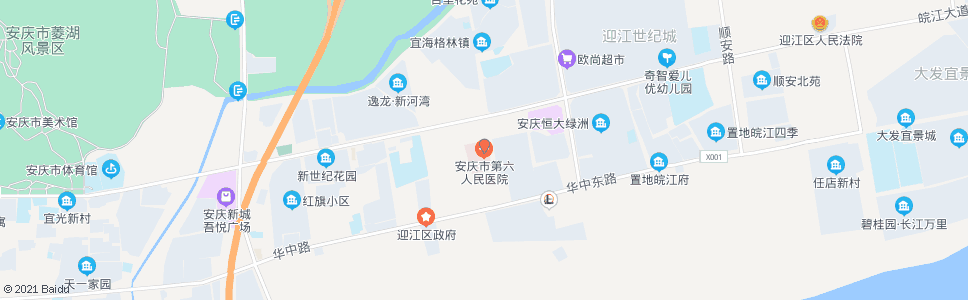 安庆第六医院_公交站地图_安庆公交_妙搜公交查询2024