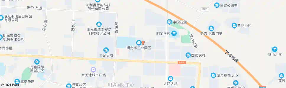 滁州园区管委会_公交站地图_滁州公交_妙搜公交查询2024