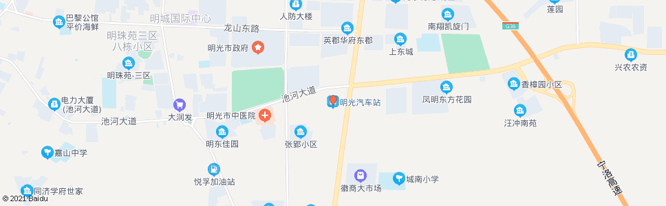 滁州明光汽车站_公交站地图_滁州公交_妙搜公交查询2024