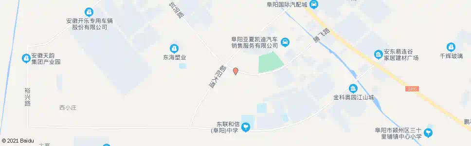 阜阳江南农机驭鹏公司_公交站地图_阜阳公交_妙搜公交查询2024