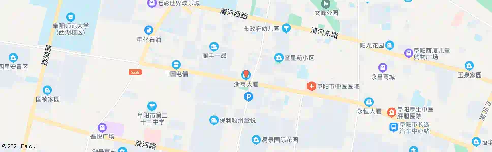 阜阳浙商大厦_公交站地图_阜阳公交_妙搜公交查询2024