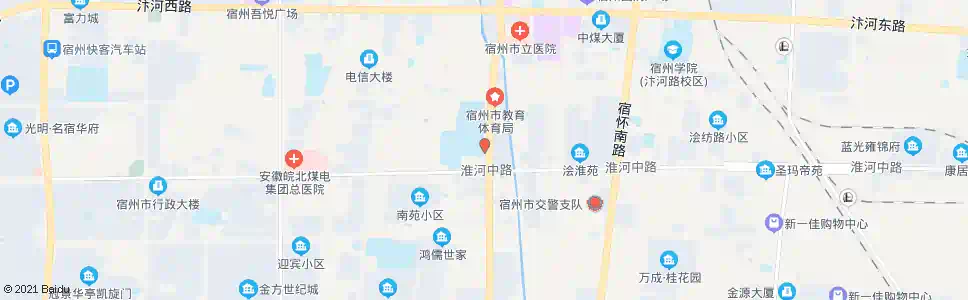 宿州一中东门_公交站地图_宿州公交_妙搜公交查询2024