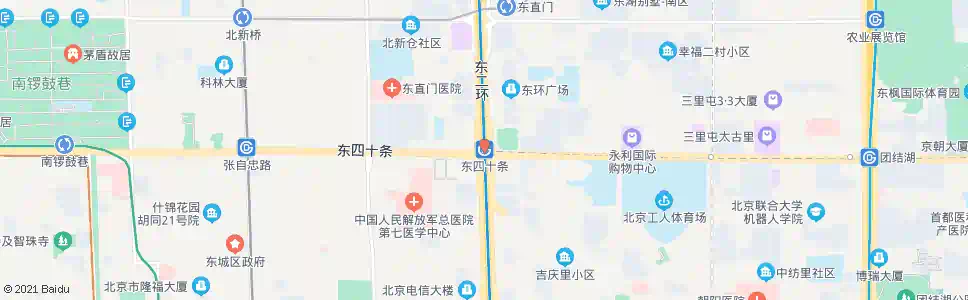 北京东四十条_公交站地图_北京公交_妙搜公交查询2024