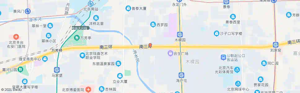 北京木樨园桥西_公交站地图_北京公交_妙搜公交查询2024