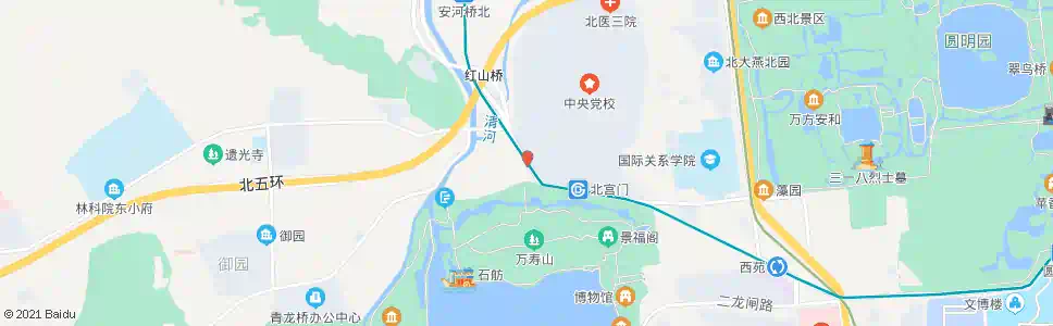 北京颐和园北宫门_公交站地图_北京公交_妙搜公交查询2024