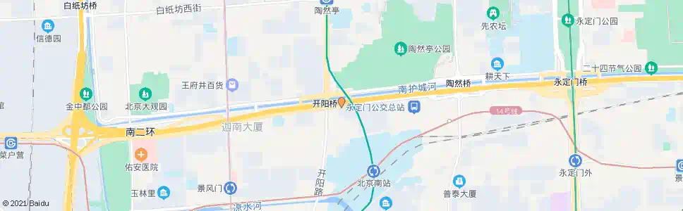 北京开阳桥东_公交站地图_北京公交_妙搜公交查询2024