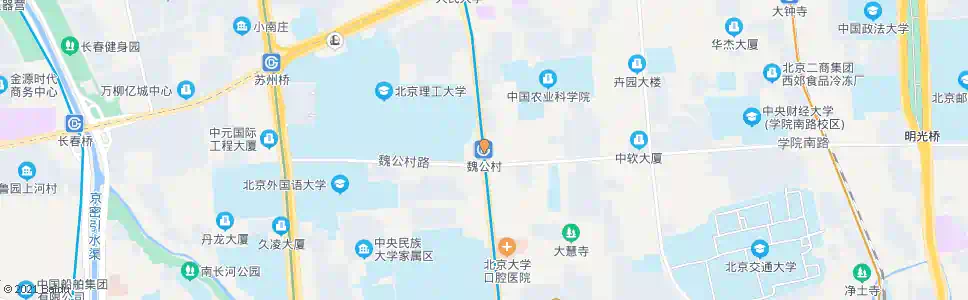 北京魏公村_公交站地图_北京公交_妙搜公交查询2024