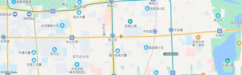 北京车公庄东_公交站地图_北京公交_妙搜公交查询2024