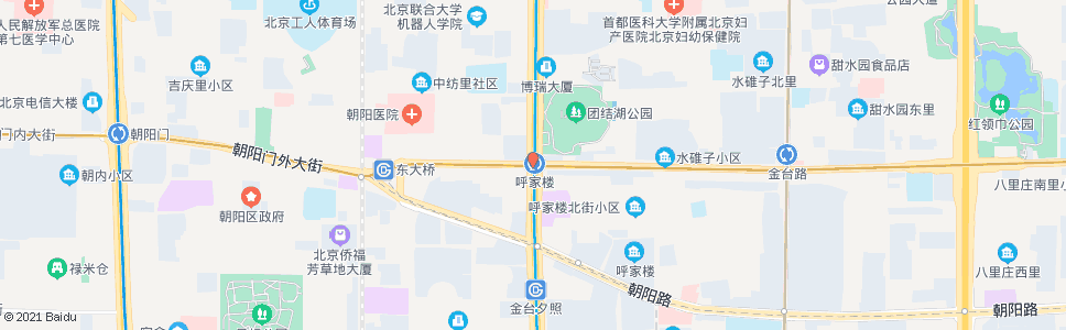 北京呼家楼站_公交站地图_北京公交_妙搜公交查询2024
