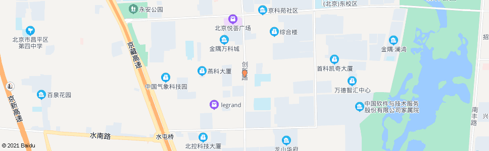 北京创新路_公交站地图_北京公交_妙搜公交查询2024