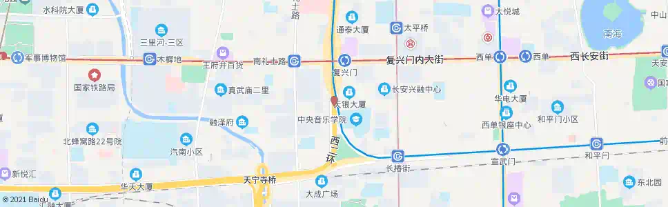 北京复兴门南_公交站地图_北京公交_妙搜公交查询2024