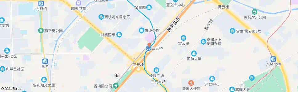 北京地铁三元桥站_公交站地图_北京公交_妙搜公交查询2024