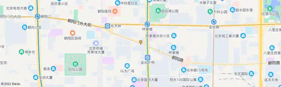 北京呼家楼西_公交站地图_北京公交_妙搜公交查询2024