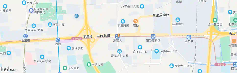 北京丽泽桥东_公交站地图_北京公交_妙搜公交查询2024