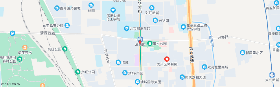 北京黄村公园_公交站地图_北京公交_妙搜公交查询2024