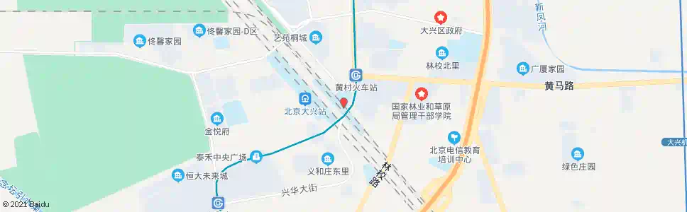 北京黄村火车站_公交站地图_北京公交_妙搜公交查询2024