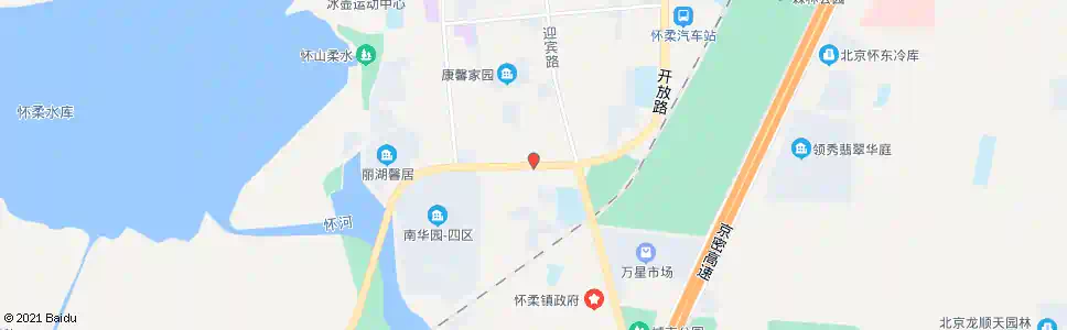 北京怀柔南大街东口_公交站地图_北京公交_妙搜公交查询2024