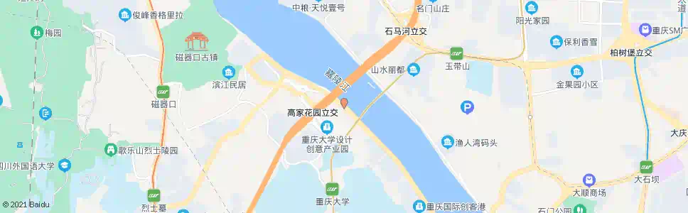 重庆高家花园_公交站地图_重庆公交_妙搜公交查询2024