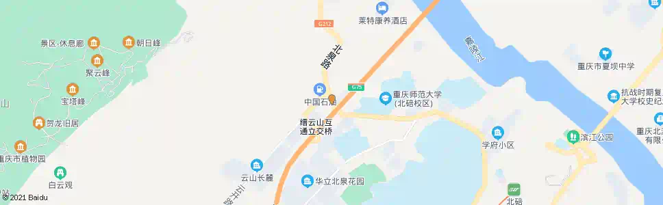 重庆缙云山索道_公交站地图_重庆公交_妙搜公交查询2024