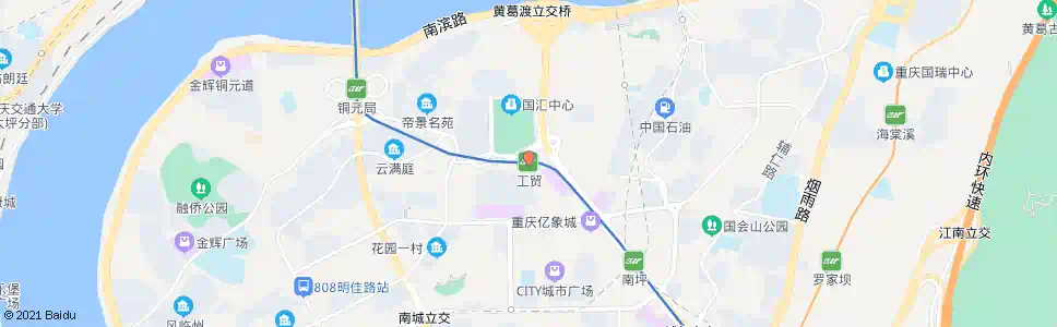 重庆工贸站_公交站地图_重庆公交_妙搜公交查询2024