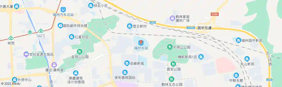 福州向高街东_公交站地图_福州公交_妙搜公交查询2024