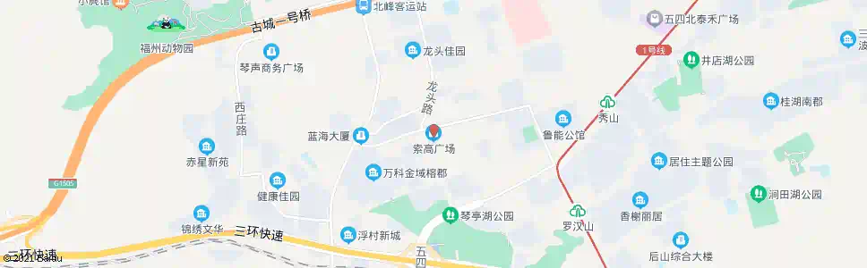 福州康城小区(索高广场)_公交站地图_福州公交_妙搜公交查询2024